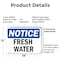Signmission Fresh Water, 18 in W x Rectangle, Plastic OS-2PACK-NS-P-1218-L-12924 - alternate 2